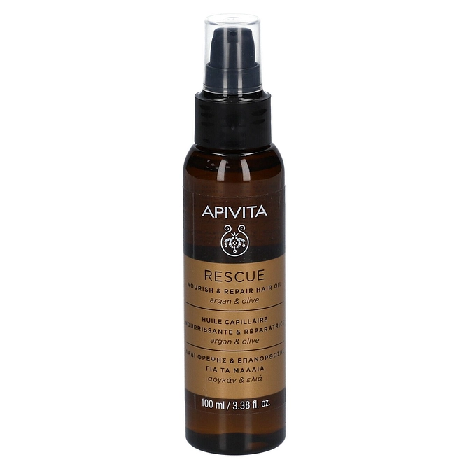 Apivita Rescue Hair Oil Argan E Olive 100 Ml
