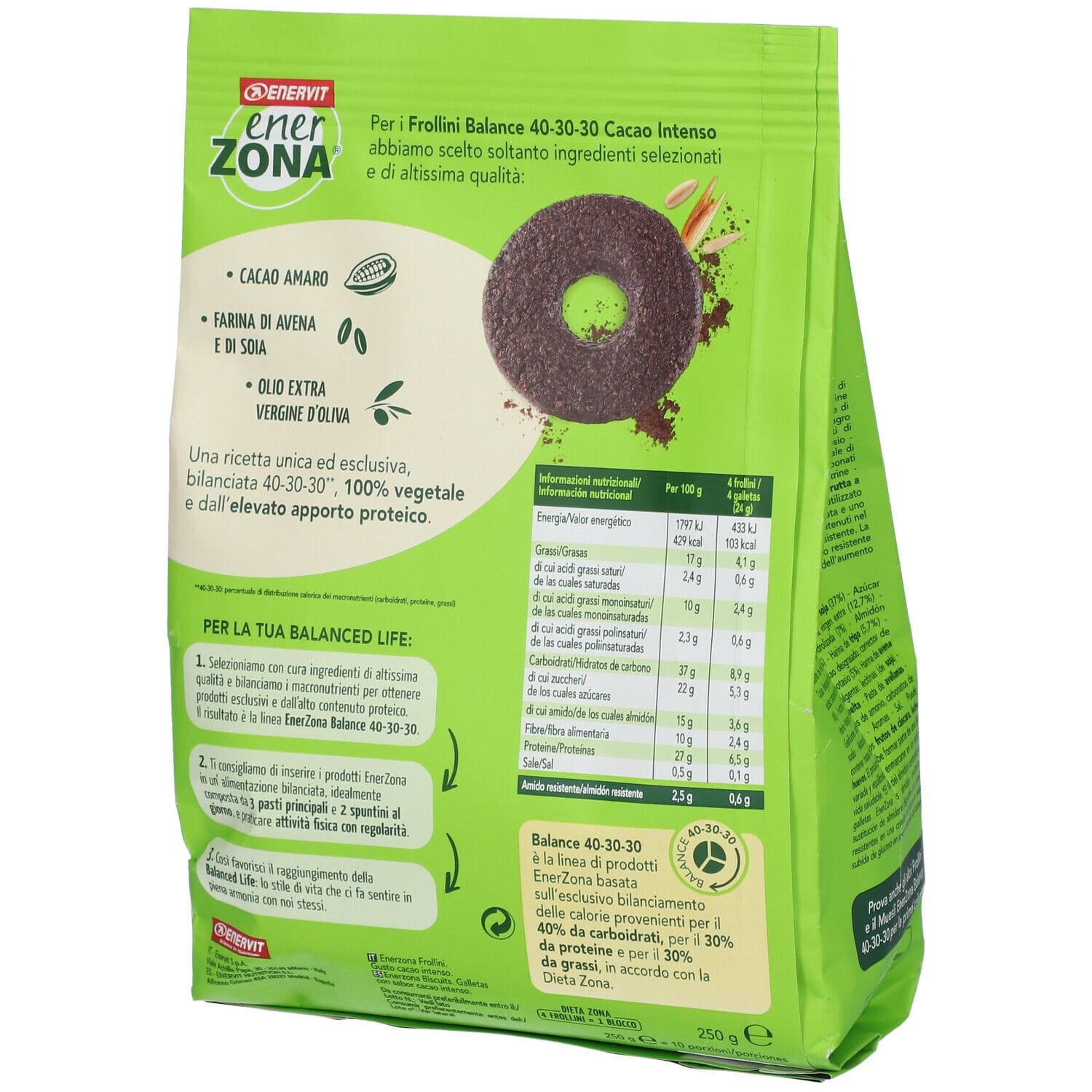 ENERZONA FROLLINI GUSTO FONDENTE INTENSO 250 G