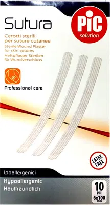 CEROTTO PER SUTURA PIC SOLUTION 6 X 100 MM 10 PEZZI CEROTTO PER SUTURA PIC SOLUTION 6 X 100 MM 10 PEZZI
