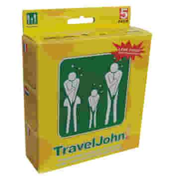 CONTENITORE TRAVELJOHN VOMIT BAG 800 CC 5 PEZZI GELIFICAZIONE IMMEDIATA IMPERMEABILE INODORE MONOUSO