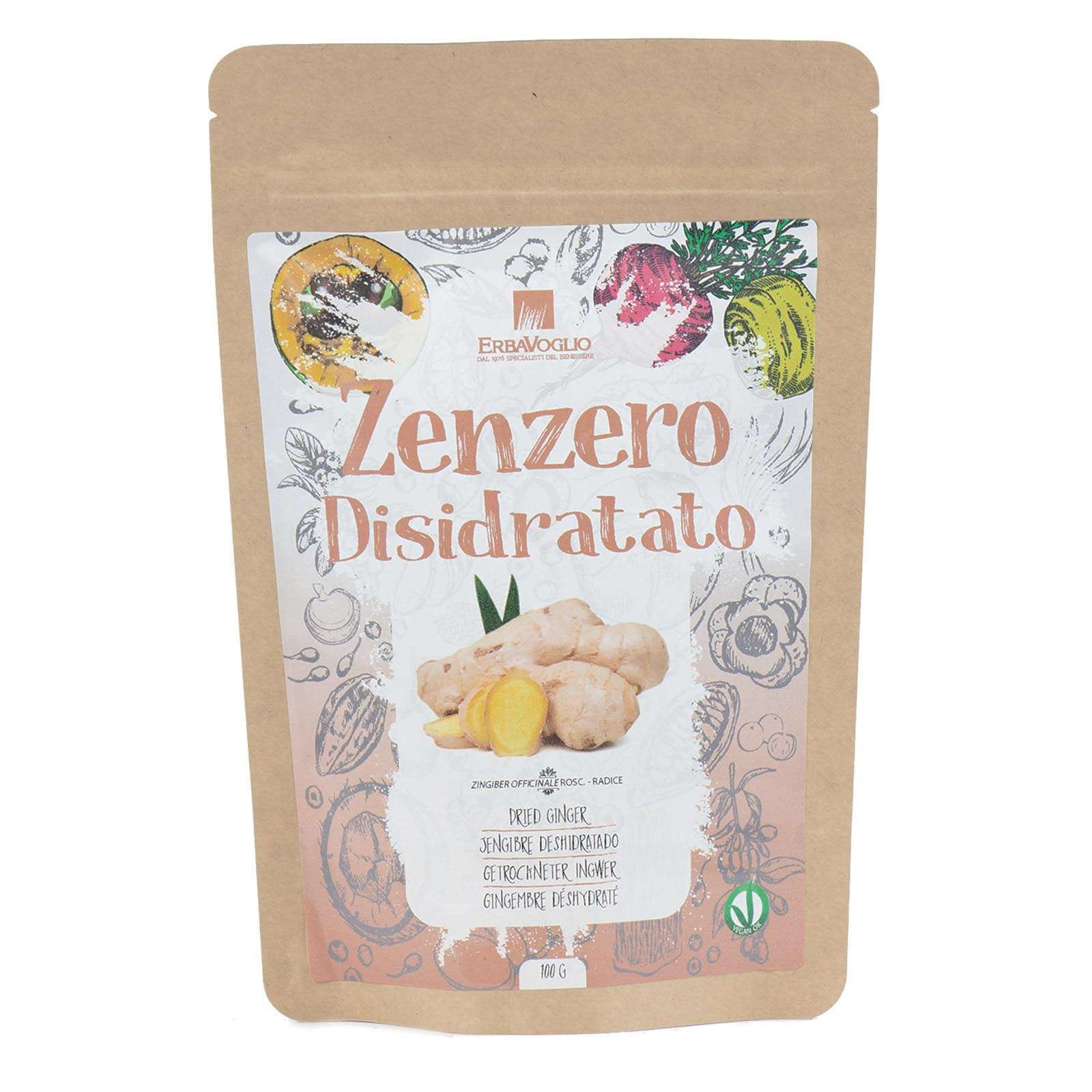 ZENZERO DISIDRATATO 100 G A FETTE SENZA ZUCCHERO