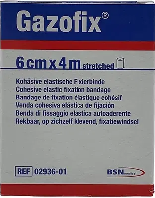 BENDA ELASTICA AUTOADESIVA GAZOFIX 6X400 CM BENDA ELASTICA AUTOADESIVA GAZOFIX 6X400 CM