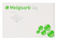 MELGISORB AG MEDICAZIONE ANTIMICROBICA ASSORBENTE IN FIBRE DI ALGINATO CON CARBOSSIMETILCELLULOSA 5X5CM 10 PEZZI