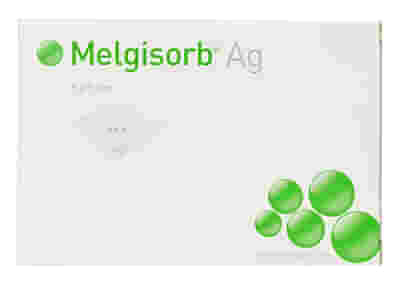 MELGISORB AG MEDICAZIONE ANTIMICROBICA ASSORBENTE IN FIBRE DI ALGINATO CON CARBOSSIMETILCELLULOSA 5X5CM 10 PEZZI