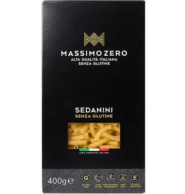 MASSIMO ZERO SEDANINI RIGATI 400 G MASSIMO ZERO SEDANINI RIGATI 400 G