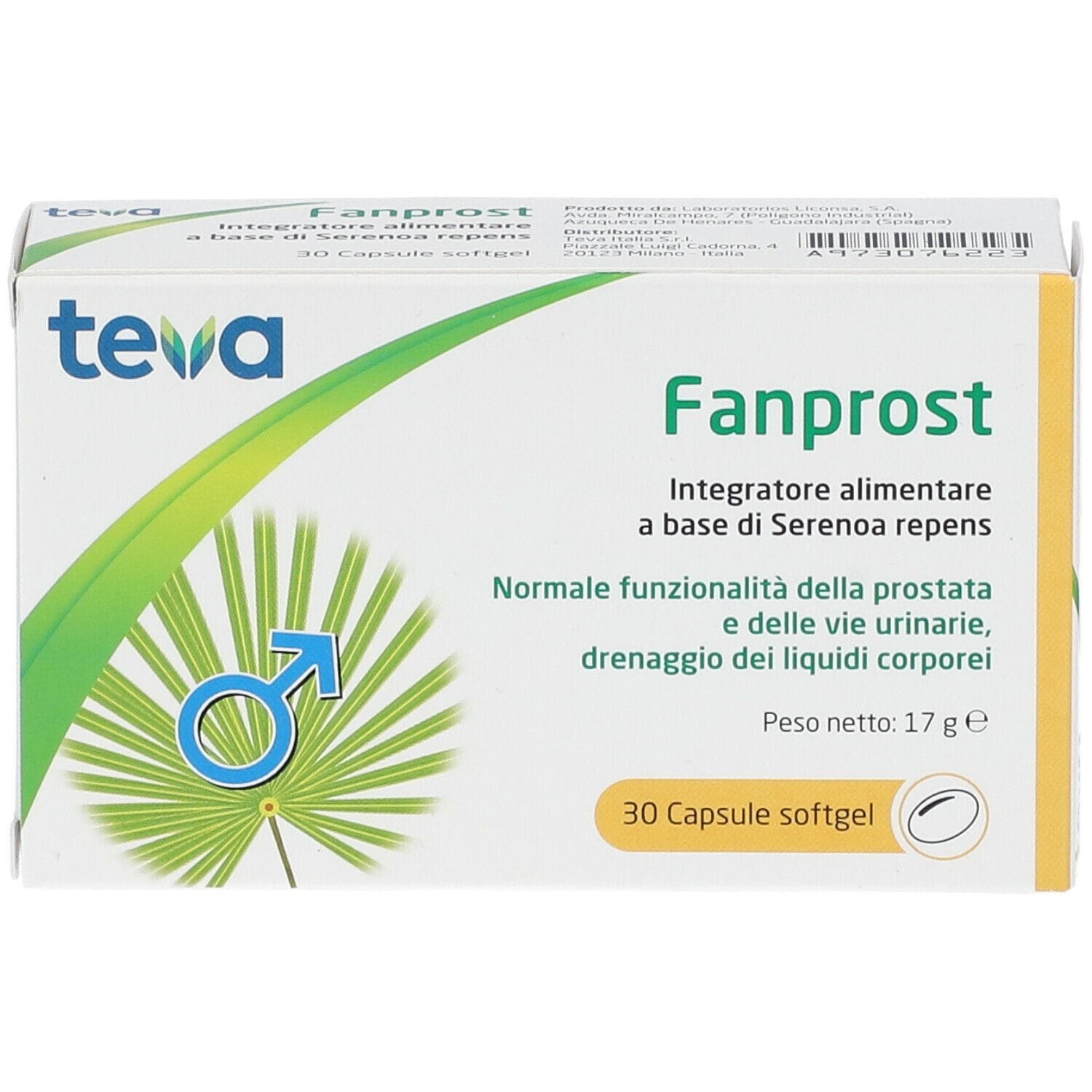 FANPROST TEVA 30 CAPSULE SOFTGEL