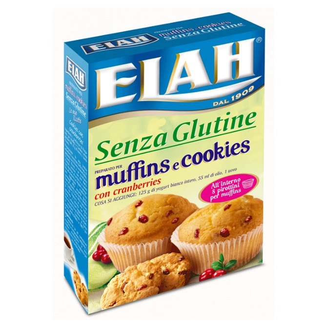 Elah Preparato Per Muffin E Cookies Con Cranberries 190 G