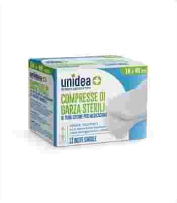 GARZA COMPRESSA UNIDEA COTONE 18X40 CM 12 PEZZI