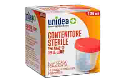 CONTENITORE STERILE PER ANALISI DELLE URINE UNIDEA 120 ML