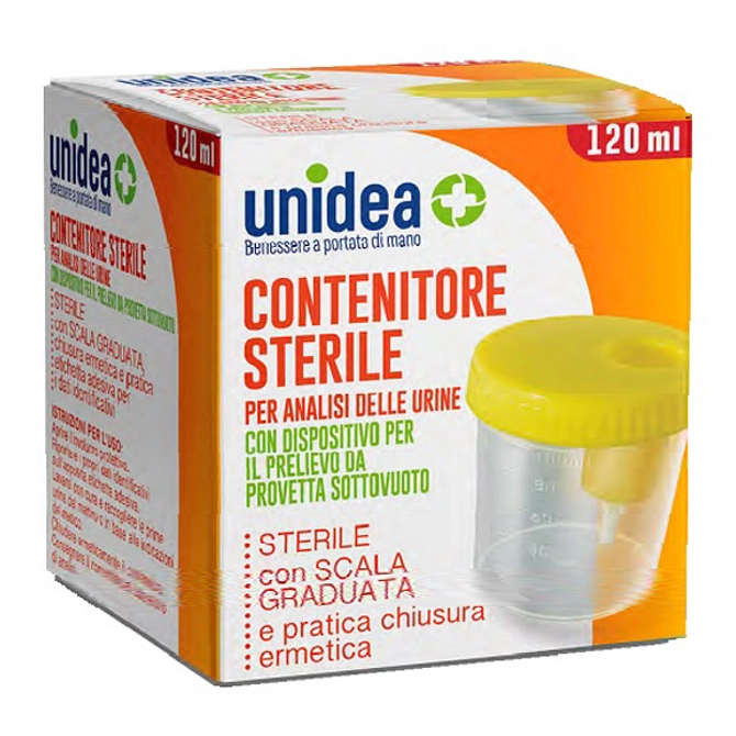 Contenitore Sterile Per Analisi Delle Urine Unidea Con Dispositivo Di Prelievo 120 Ml