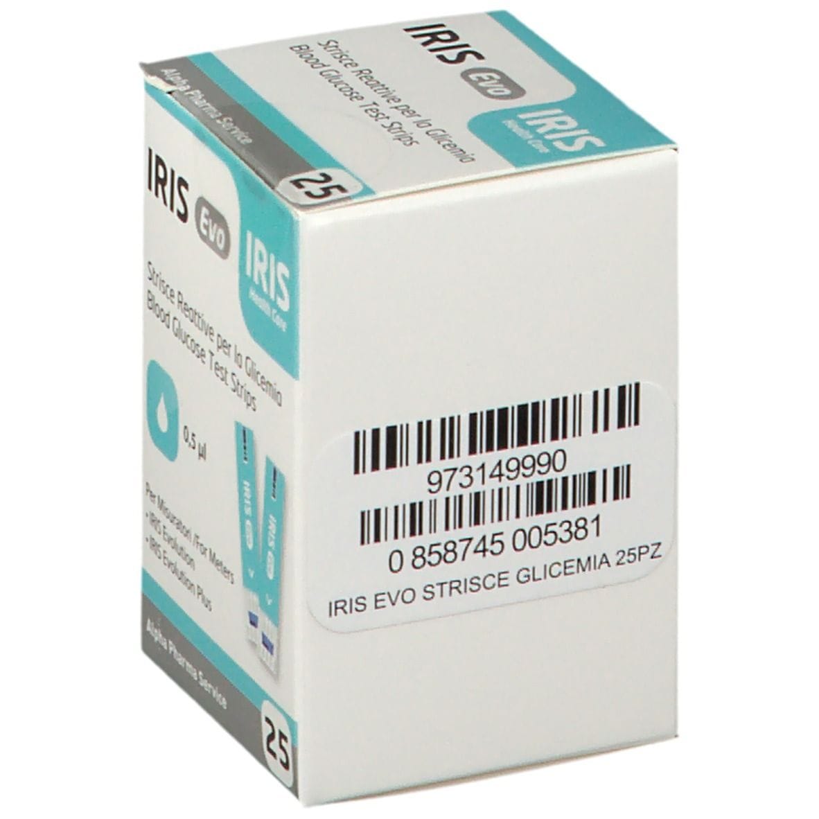 STRISCE MISURAZIONE GLICEMIA IRIX EVO 25 PEZZI