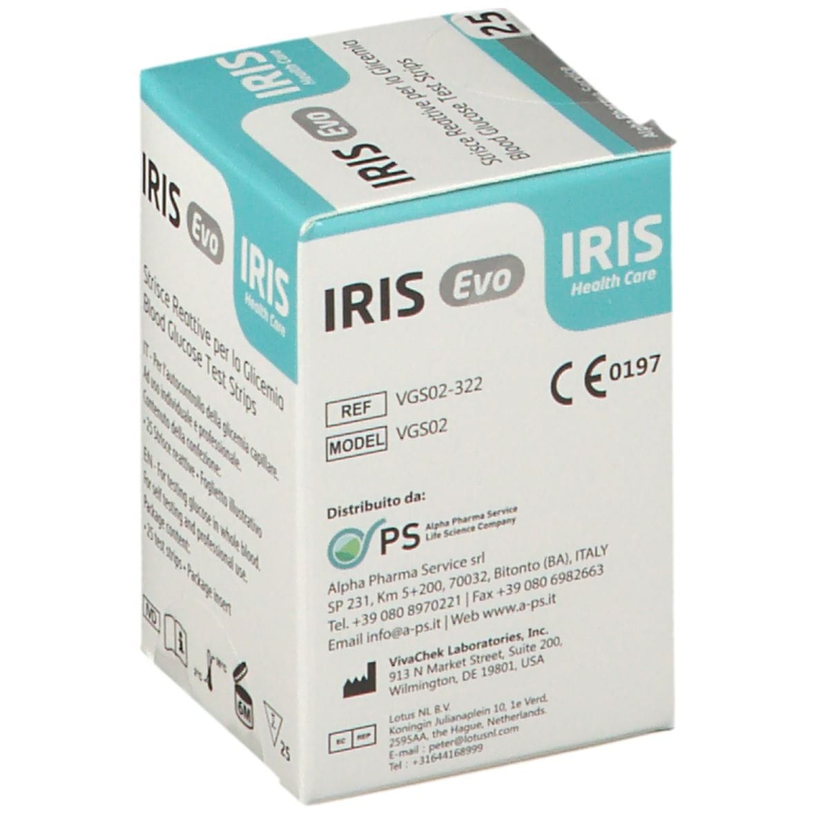 STRISCE MISURAZIONE GLICEMIA IRIX EVO 25 PEZZI