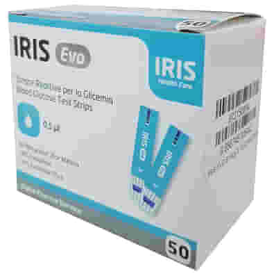 STRISCE MISURAZIONE GLICEMIA IRIS EVO 50 PEZZI