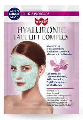 WINTER HYALURONIC FACE LIFT COMPLEX MASCHERA VISO BUBBLE PULIZIA PROFONDA 23 ML WINTER HYALURONIC FACE LIFT COMPLEX MASCHERA VISO BUBBLE PULIZIA PROFONDA 23 ML