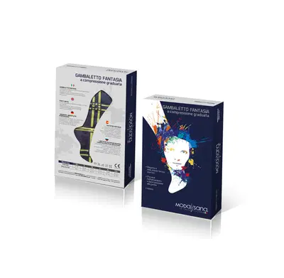 GAMBALETTO MODASANA 18/20 MMHG FANTASIA A ROMBI LYCRA BLUETTE/BLU XL 1 PAIO GAMBALETTO MODASANA 18/20 MMHG FANTASIA A ROMBI LYCRA BLUETTE/BLU XL 1 PAIO