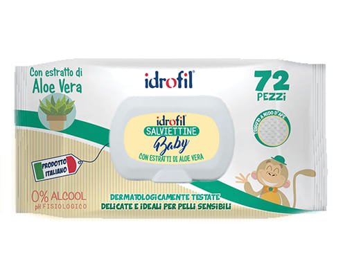 IDROFIL SALVIETTINE ALOE 72 PEZZI