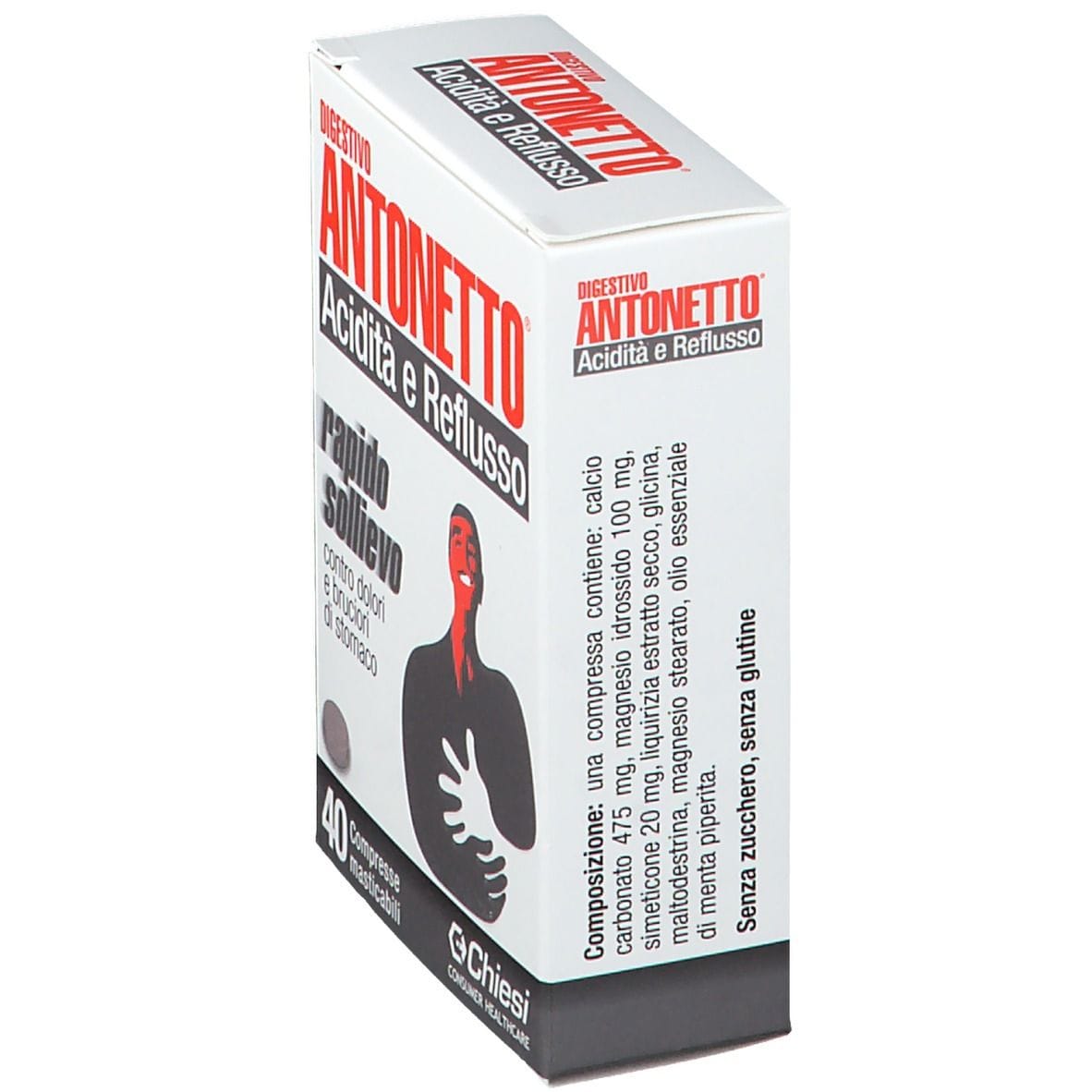 DIGESTIVO ANTONETTO ACIDITA' E REFLUSSO DA 40 COMPRESSE MASTICABILI