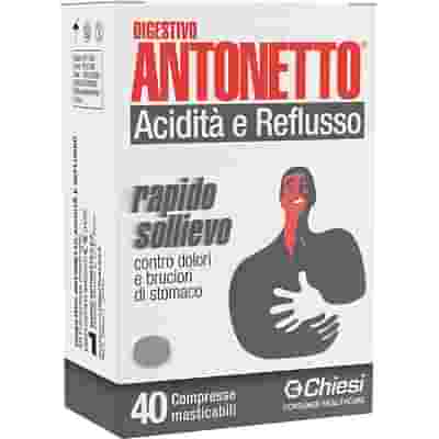 DIGESTIVO ANTONETTO ACIDITA' E REFLUSSO DA 40 COMPRESSE MASTICABILI