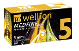 AGO PER PENNA DA INSULINA WELLION MEDFINE PLUS 5 31 GAUGE LUNGHEZZA 5 MM 100 PEZZI