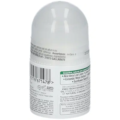 DR ORGANIC ALOE DEODORANT DEODORANTE 50 G DR ORGANIC ALOE DEODORANT DEODORANTE 50 G
