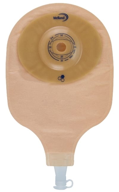 SACCA PER UROSTOMIA TRASPARENTE RITAGLIABILE AURUM CONVEX URO MIDI SMALL DIAMETRO 13-25 MM 10 PEZZI