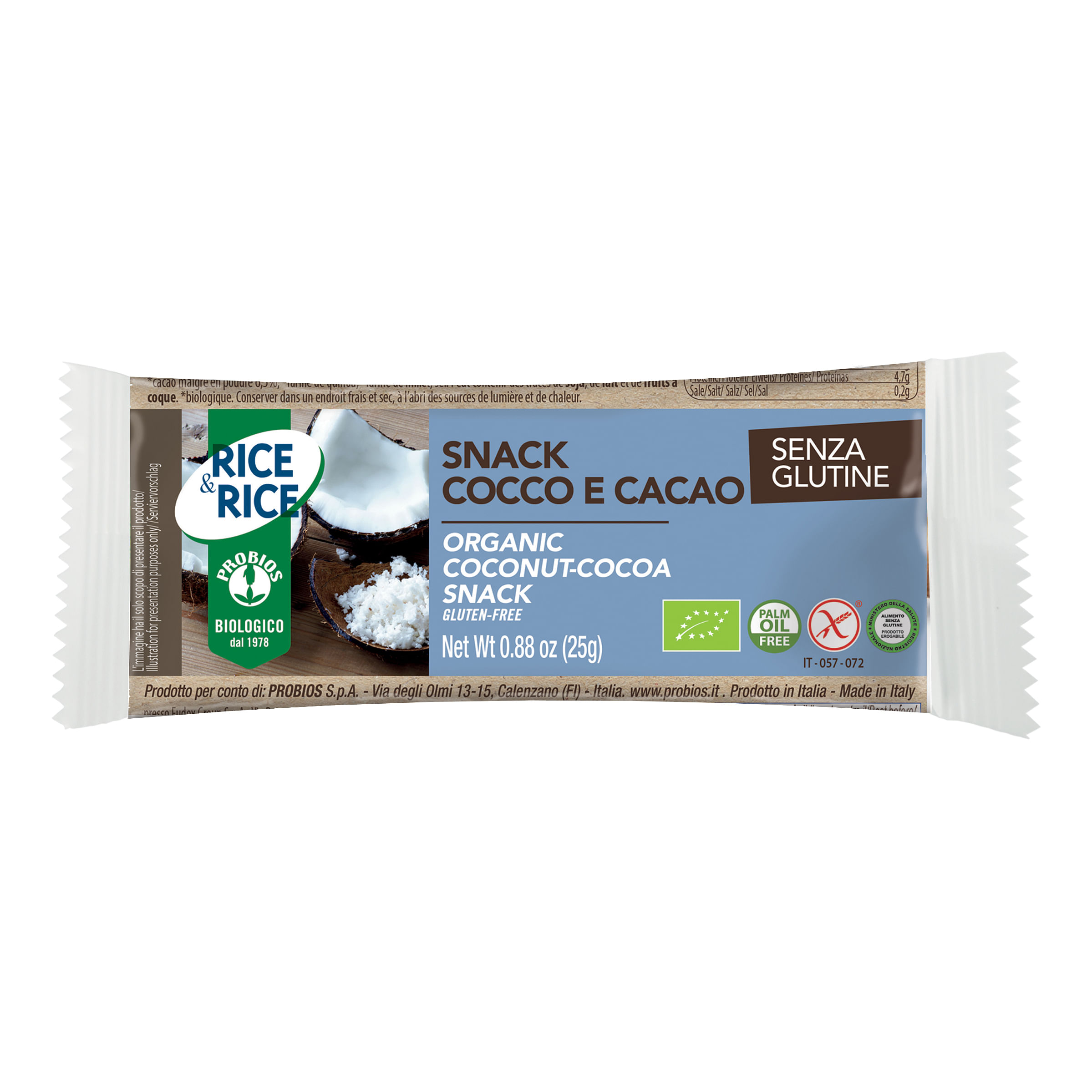 Rice&Rice Snack Cocco Cacao 25 G