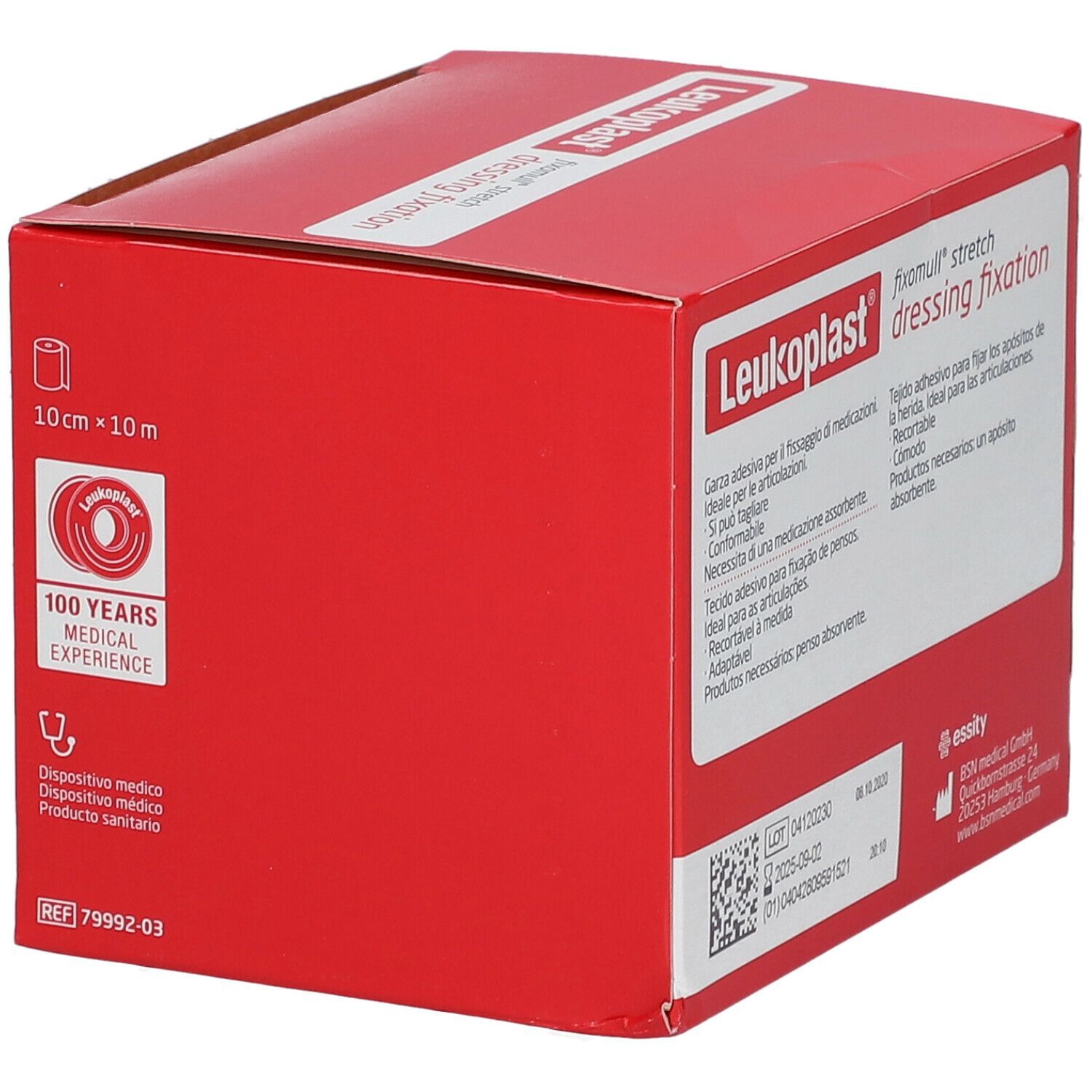 FASCIA AUTOADESIVA IPOALLERGENICA FIXOMULL STRETCH PER FISSAGGIO CATETERI M 10 X 10 CM