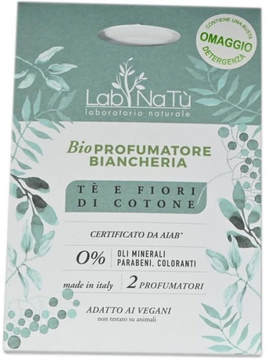 LAB NATU' PROFUMATORI BIO TE' E FIORI DI COTONE PER ARMADI E CASSETTI