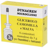 DYNACREN MICROCLISMI CAMOMILLA E MALVA 6 PEZZI DA 3 G PER BAMBINI E LATTANTI