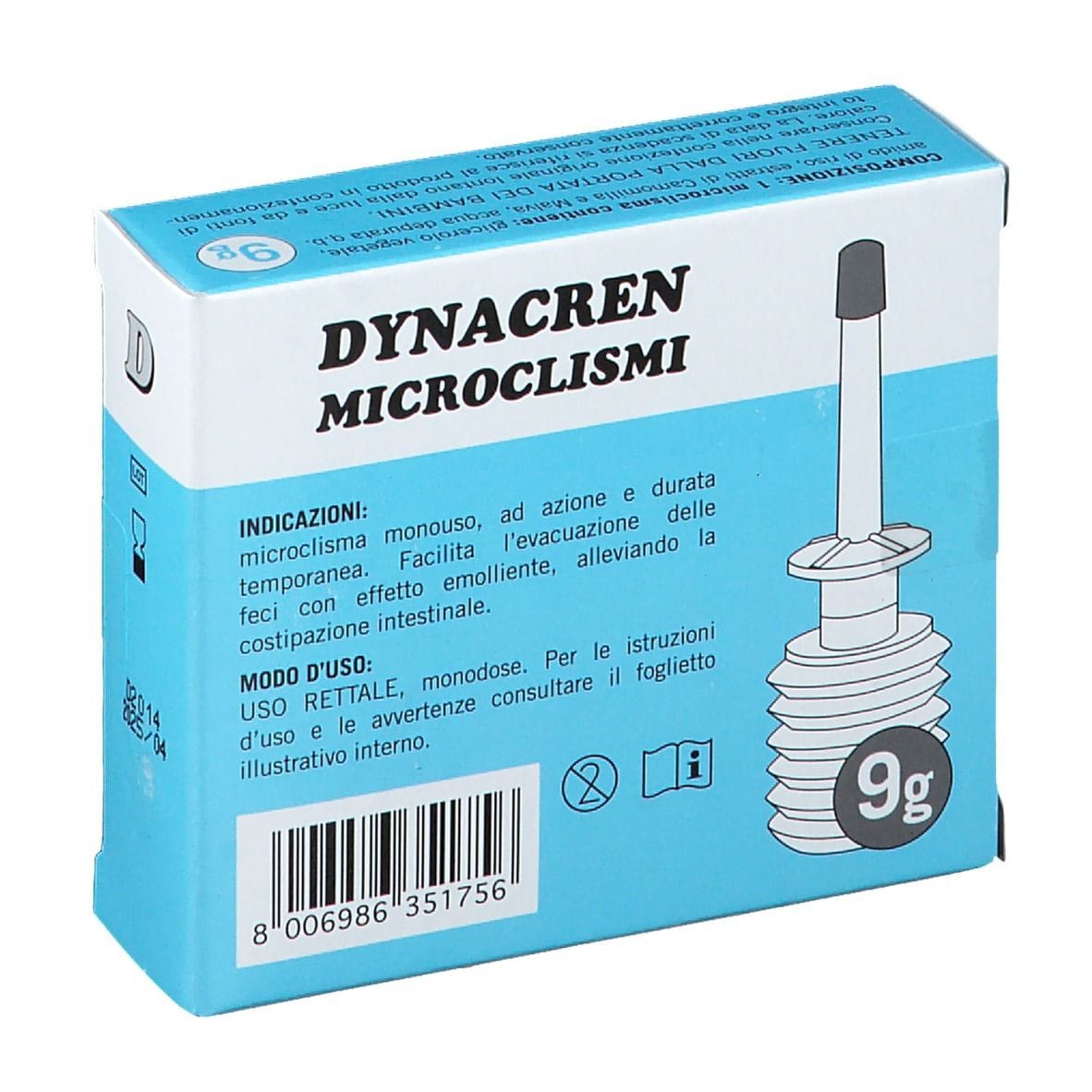 DYNACREN MICROCLISMI CAMOMILLA E MALVA 6 PEZZI DA 9 G PER ADULTI