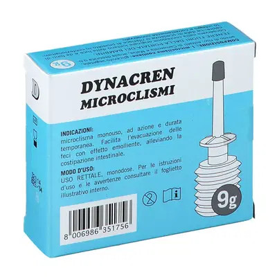 DYNACREN MICROCLISMI CAMOMILLA E MALVA 6 PEZZI DA 9 G PER ADULTI DYNACREN MICROCLISMI CAMOMILLA E MALVA 6 PEZZI DA 9 G PER ADULTI