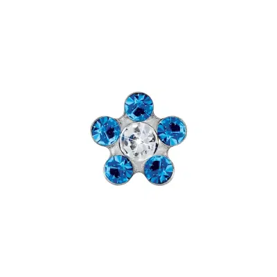 PRE ORECCHINO FIORE 6MM ZAFFIRO/P PRE ORECCHINO FIORE 6MM ZAFFIRO/P