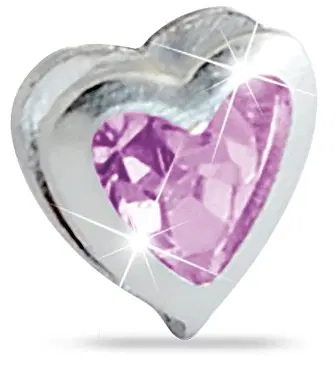 ORECCHINO CUORE ZIRCONE ROSA ORECCHINO CUORE ZIRCONE ROSA