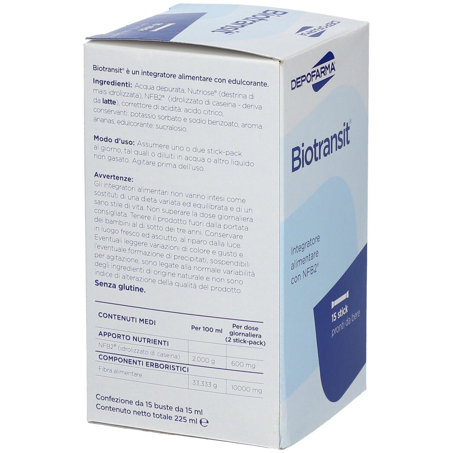 BIOTRANSIT 15 STICK PACK 15 ML