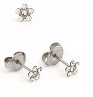 DAISY WITH APRIL CRYSTAL SURGICAL STEEL