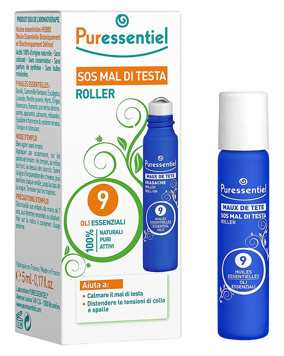 PURESSENTIEL ROLL MAL DI TESTA DM 5 ML