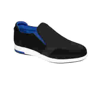 YORIA SLIP-ON TEXTILE+SUEDE WOMENS BLACK 38 MEMORY CUSHION MATERIALE TOMAIA TESSUTO+SCAMOSCIATO FODERA TOMAIA LYCRA SOTTOPIEDE LYCRA SUOLA GOMMA+PYHLON CALZATA F 1 PAIO AW17
