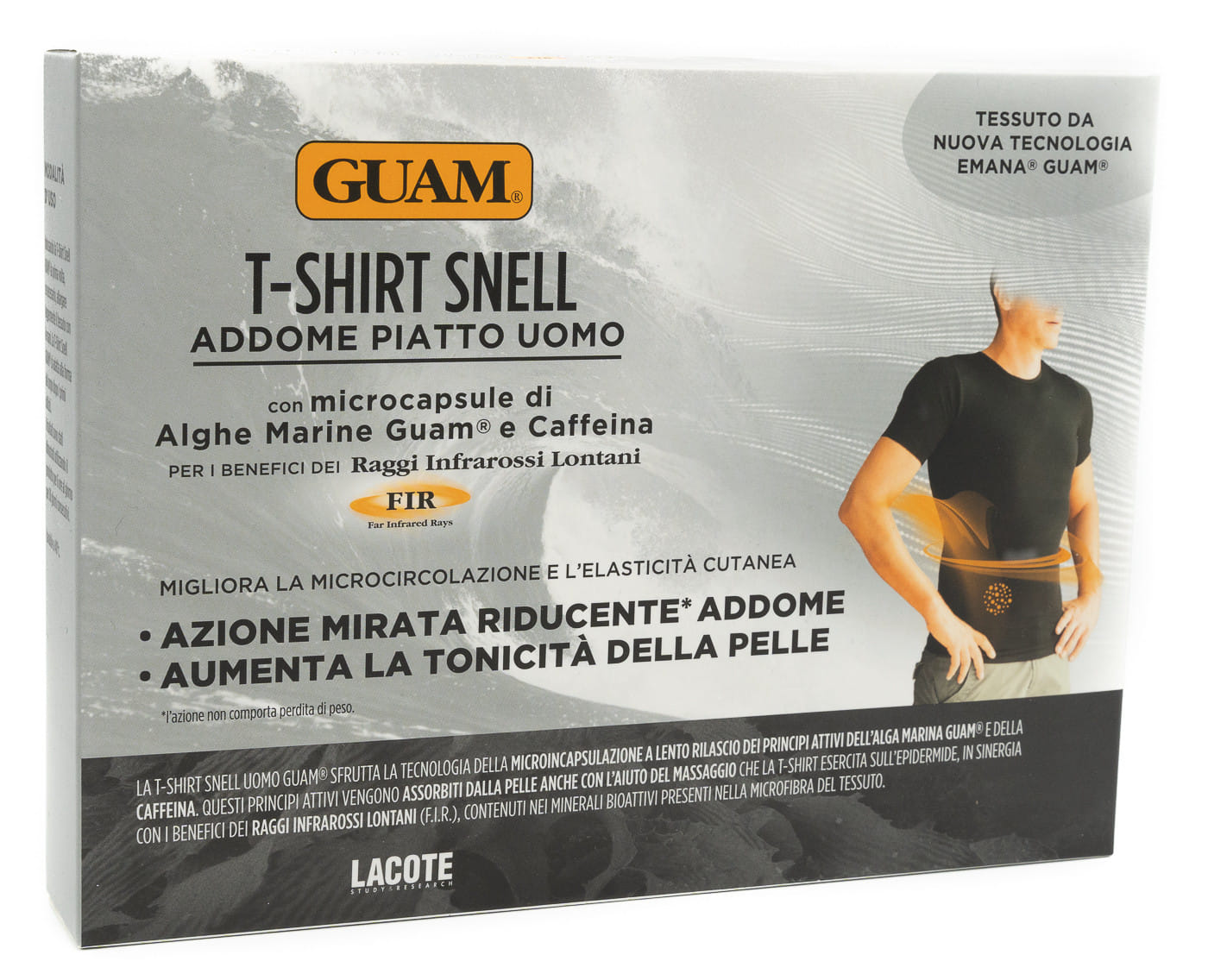 GUAM T-SHIRT SNELL ADDOME PIATTO UOMO S-M 46-48