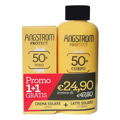 ANGSTROM BIPACCO LATTE 50 + CREMA VISO 50+ ANGSTROM BIPACCO LATTE 50 + CREMA VISO 50+