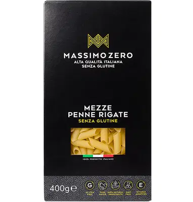 MASSIMO ZERO MEZZE PENNE RIGATE 400 G MASSIMO ZERO MEZZE PENNE RIGATE 400 G