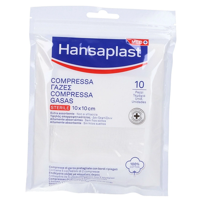 Hansaplast Garza Compressa 10 X 10 Cm 10 Pezzi