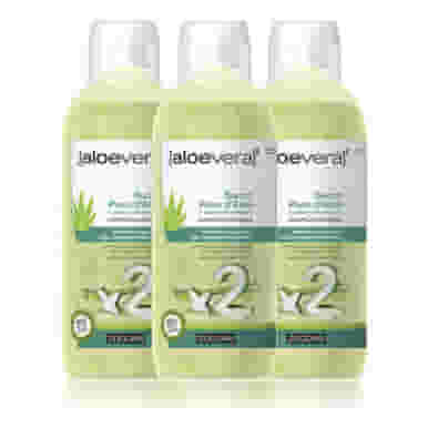 ALOEVERA2 SUCCO PURO ALOE 3 PEZZI DA 1 LITRO