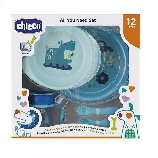 Chicco Set Pappa 12 Mesi+ Azzurro