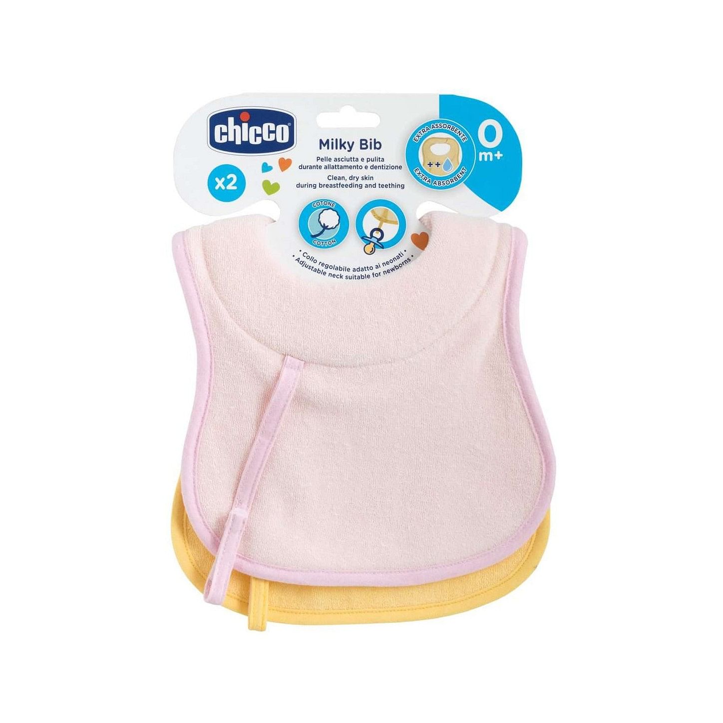 Chicco Bavagline 0 M+ 2 Pz Rosa