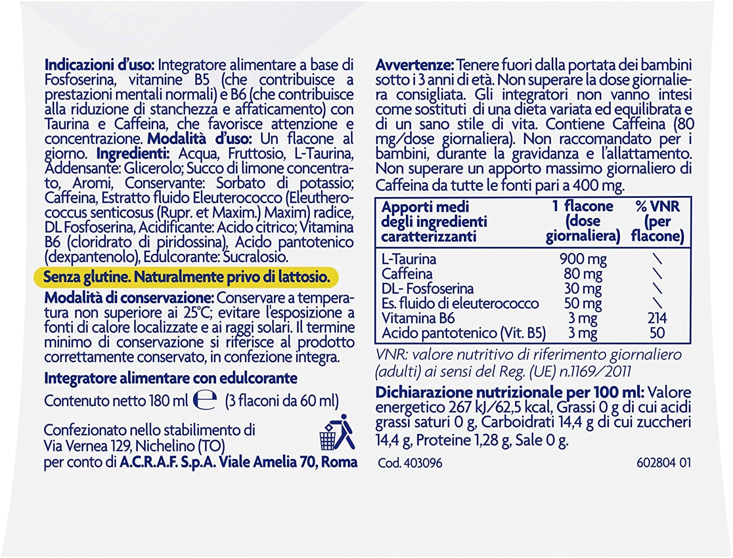 ACUTIL FOSFORO ENERGY SHOT 3 X 60 ML