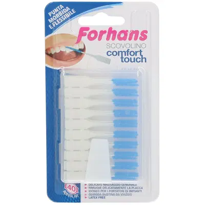 FORHANS SCOVOLINO COMFORT TOUCH PUNTA IN LATTICE 40 PEZZI FORHANS SCOVOLINO COMFORT TOUCH PUNTA IN LATTICE 40 PEZZI