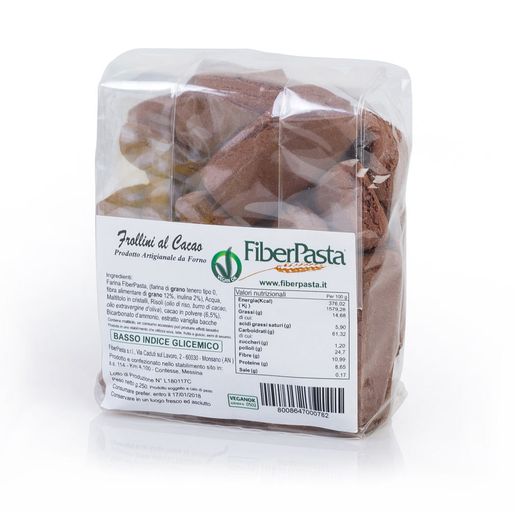 Fiberpasta Frollini Al Cacao 250 G