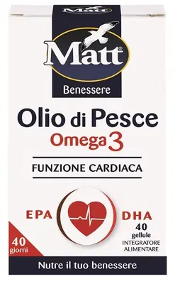 MATT BENESSERE OLIO DI PESCE OMEGA 3 40 GELLULE MATT BENESSERE OLIO DI PESCE OMEGA 3 40 GELLULE