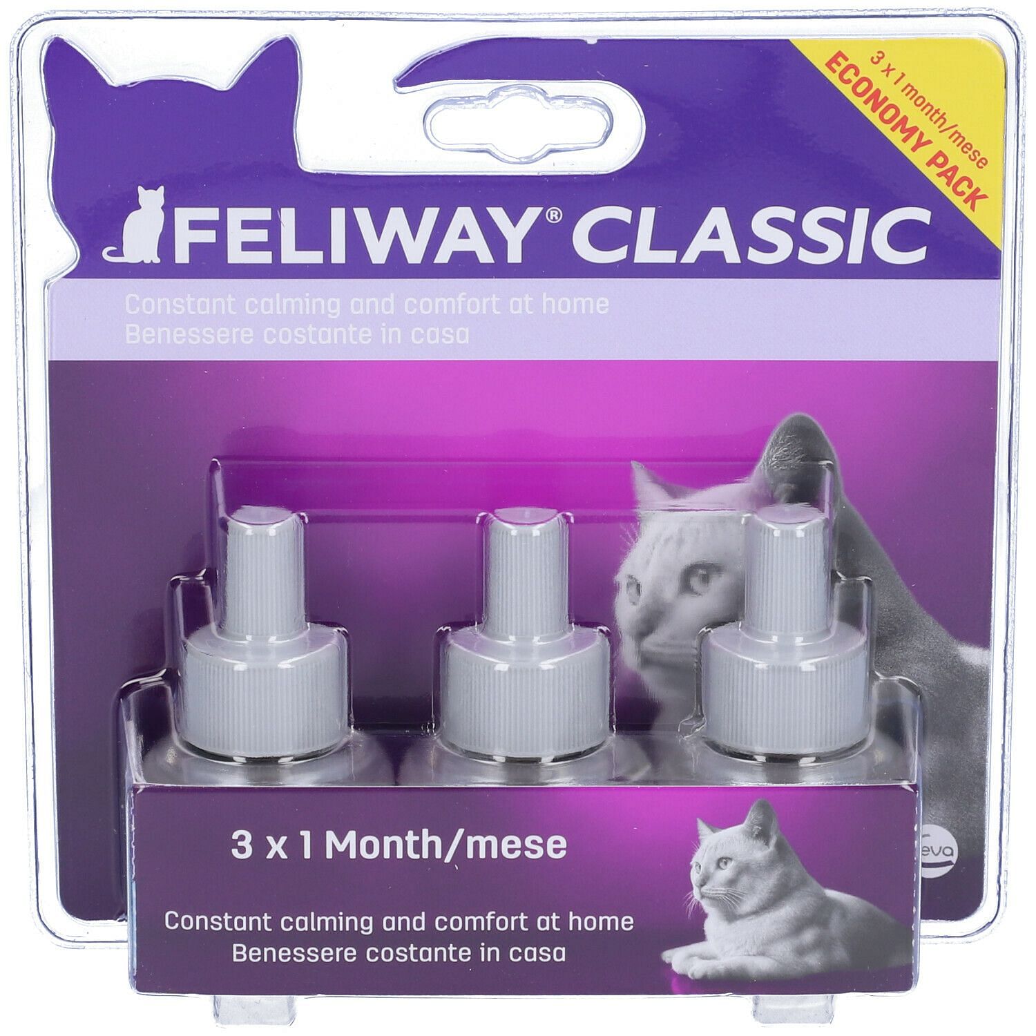 Feliway Classic 3 Ricariche Da 48 Ml