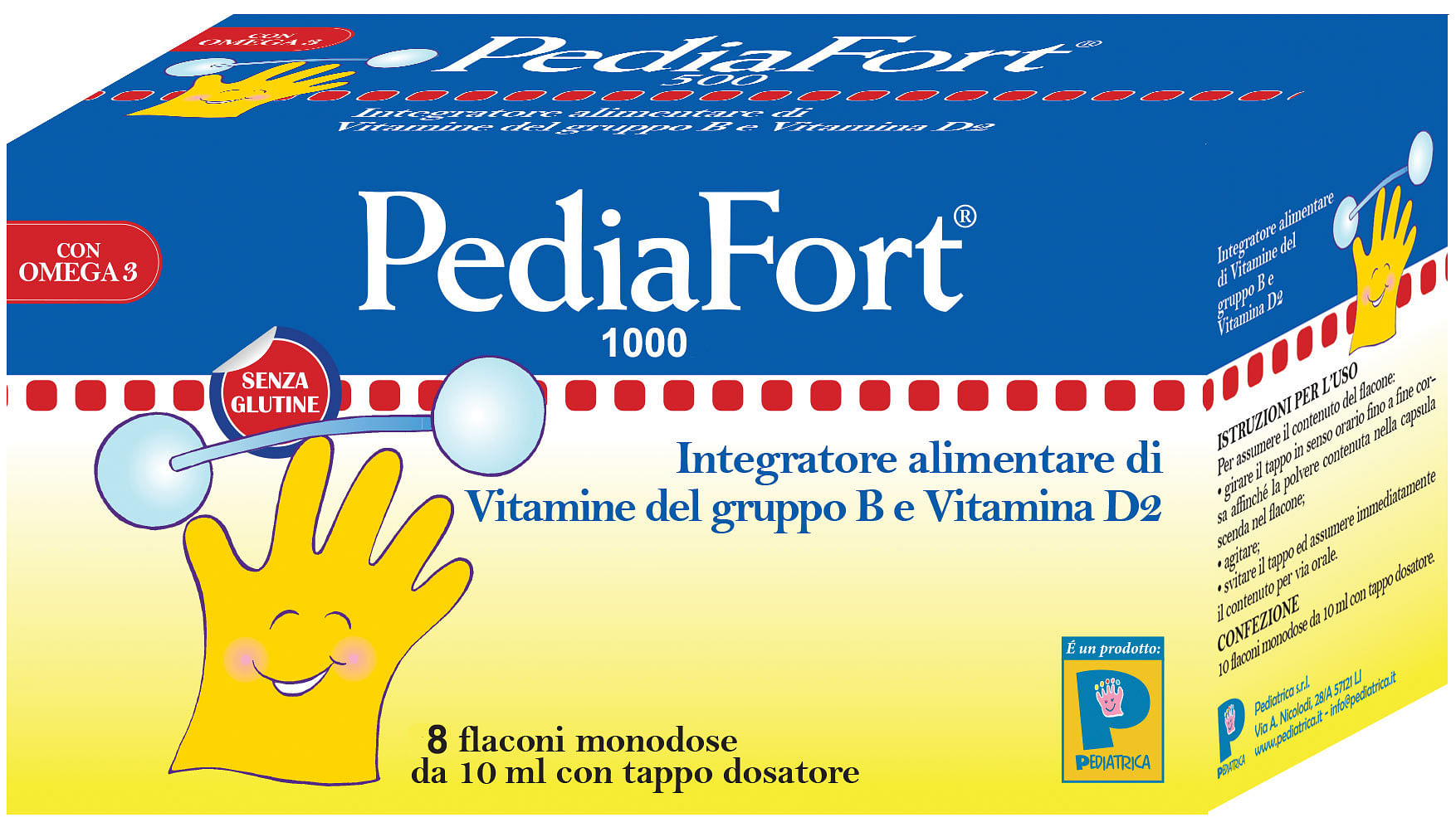 Pediafort 1000 8 Flaconcini 10 Ml